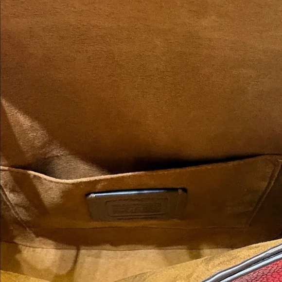 Coach Amelia Pebble Leather Saddle Bag Red - Picture 8 of 11